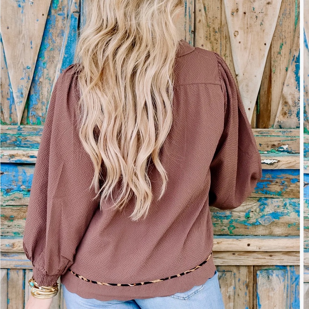 Umgee Chocolate Brown Blouse
